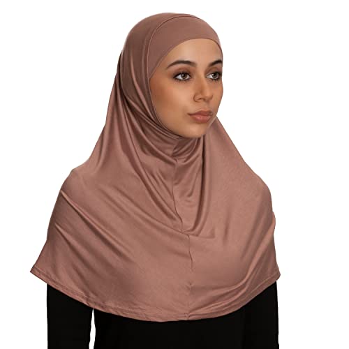 TheHijabStore.com Women's 2 Piece Amira Jersey Hijab - Soft Modal Stretch Head Scarf with Tube Under Scarf Cap