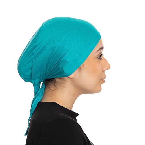 TheHijabStore.com Jersey Bonnet Caps Under Scarf Head Wraps for Women Turban Hat with Tie-Back Closure