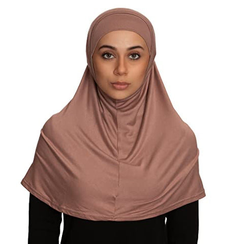TheHijabStore.com Women's 2 Piece Amira Jersey Hijab - Soft Modal Stretch Head Scarf with Tube Under Scarf Cap