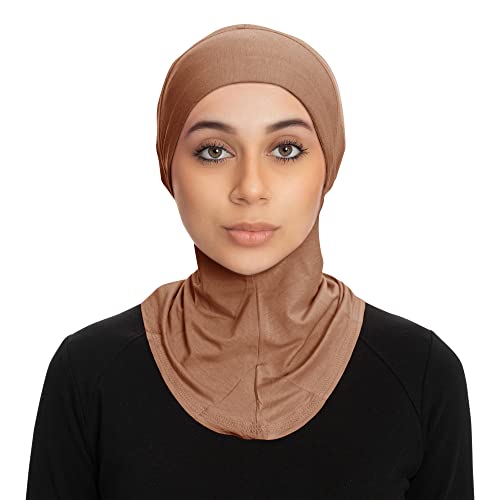TheHijabStore.com Women's Ninja Hijab Cap Under Scarf Stretch Jersey Full Neck Coverage Hejab - Head Scarf Bonnet Accessories