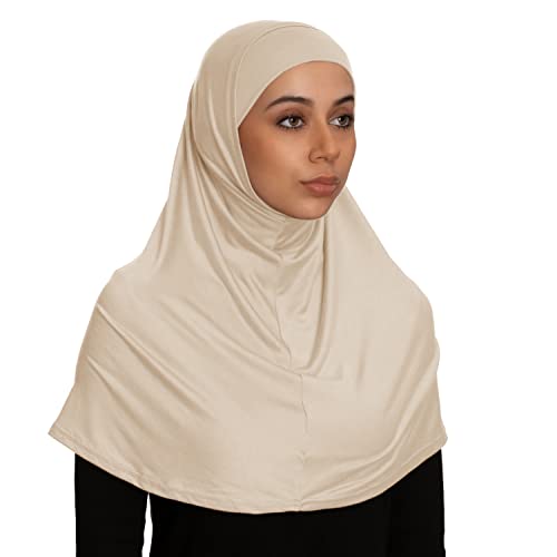 TheHijabStore.com Women's 2 Piece Amira Jersey Hijab - Soft Modal Stretch Head Scarf with Tube Under Scarf Cap