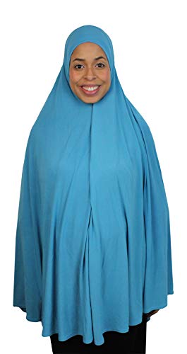 TheHijabStore.com Extra Long 51" Lycra Amira Hijab Khimar Dress Burkas Clothing for Women Prayer Niqab Dress Burqa