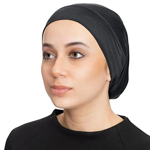 TheHijabStore.com Women's Stretch Under Scarf Convenient Bonnet Jersey Cap Head Wrap - Tube Hat Opens on 2 Ends