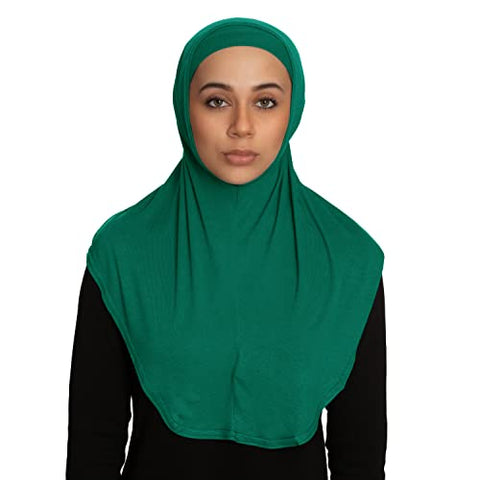 TheHijabStore.com Women's 2-Piece Amira Hijab Cotton Jersey Head Scarf with Tube Under Scarf Cap and Fashion Shoulder Drape